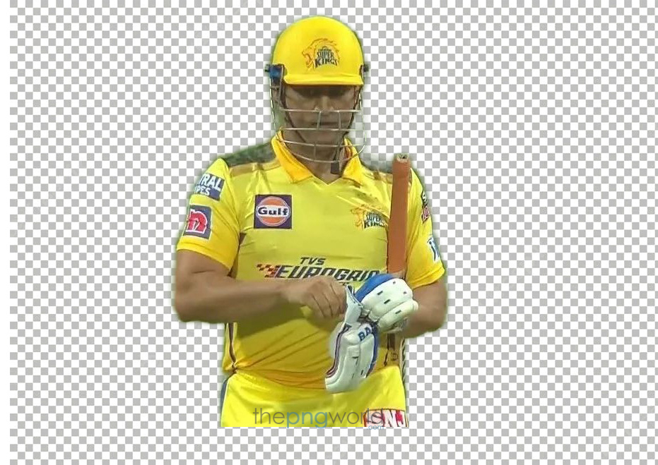 CSK Dhoni with Bat Helmet and Gloves PNG HD Image Transparent dhoni,transparent,image,hd,csk,chennai,cricket,india,team,sports,captain,captain cool,ms dhoni,hd,cutout,bat,gloves,helmet